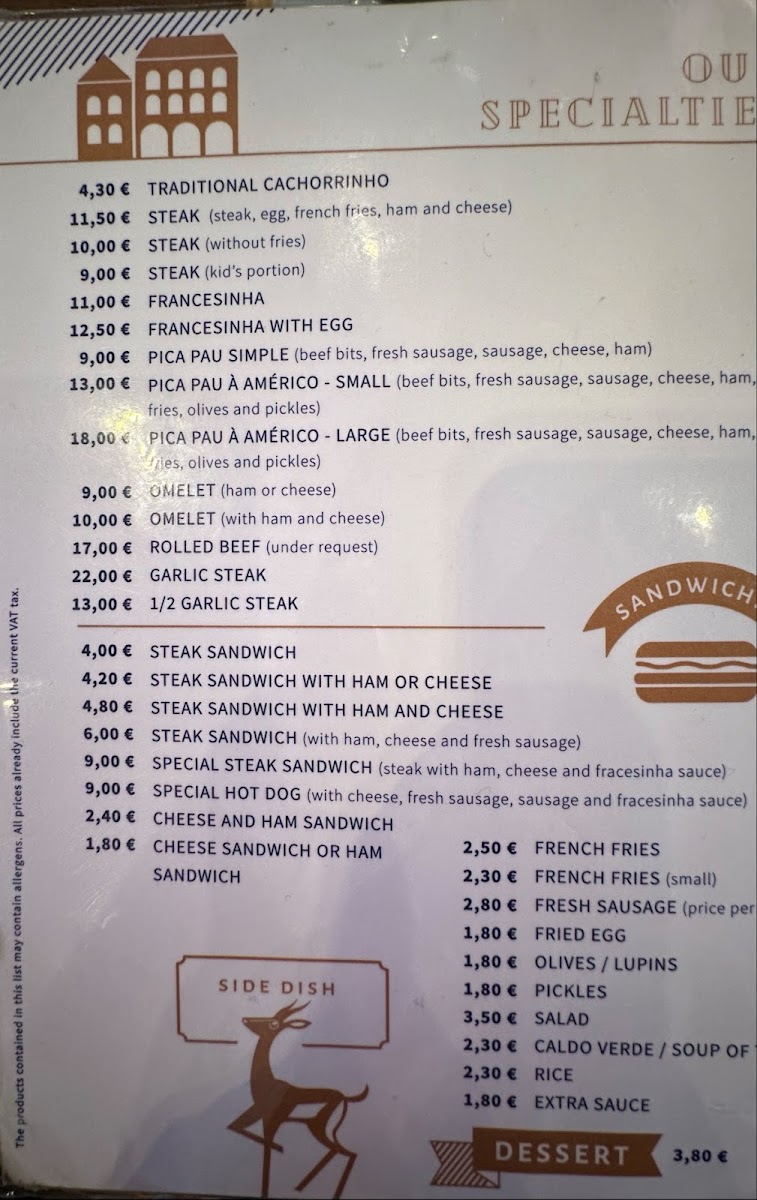 Menu Gazela-9